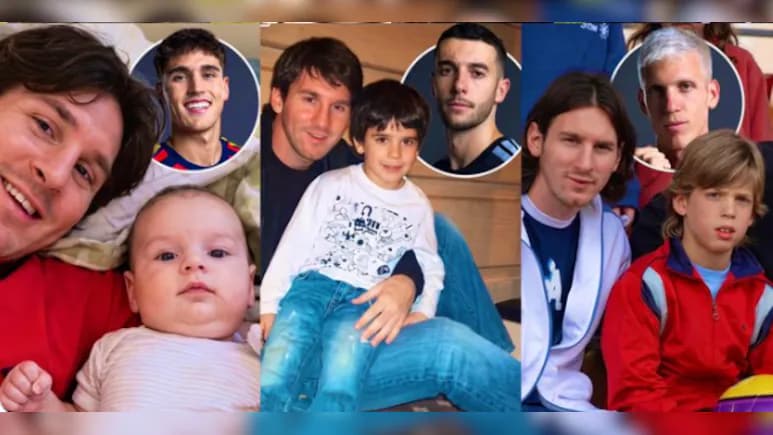 Viral childhood photos show Spain players posing with Lionel Messi