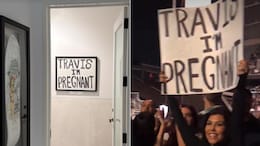 Kourtney Kardashian Has Hung "Travis I&rsquo;m Pregnant" Sign On A Wall In Her Home
