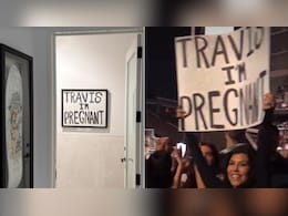 Kourtney Kardashian Has Hung "Travis I&rsquo;m Pregnant" Sign On A Wall In Her Home