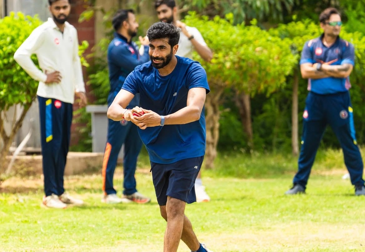 Jasprit Bumrah trains with red ball in Ahmedabad ahead of India’s demanding schedule