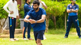 India Pacer Jasprit Bumrah Trains With Red-Ball Ahead Of Gruelling Schedule