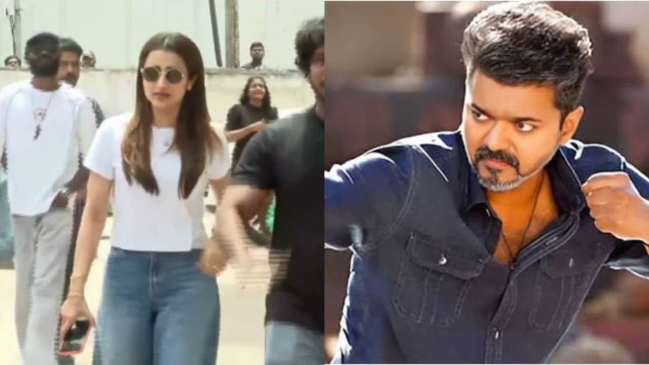 Viral Video: Trisha Arrives At Chennai Theatre To Watch Vijay's Jana Nayagan