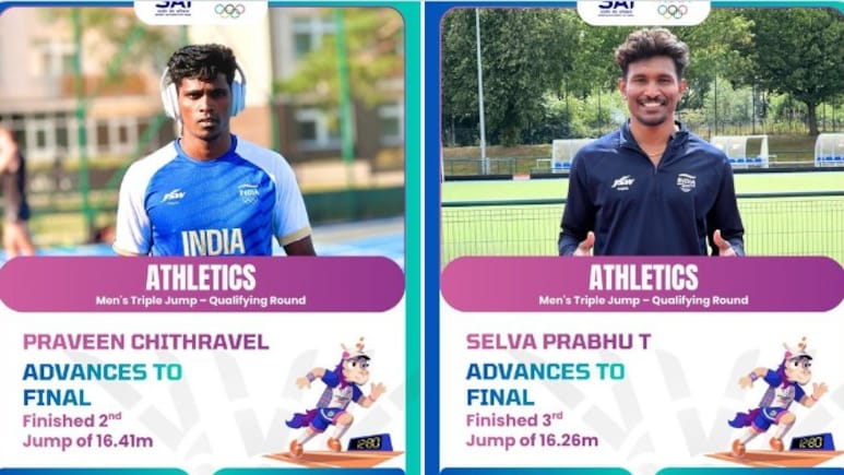 प्रवीण चित्रावेल और सेल्वा प्रभु तिहरी कूद के फाइनल में पहुंचे, डिटेल से जानें