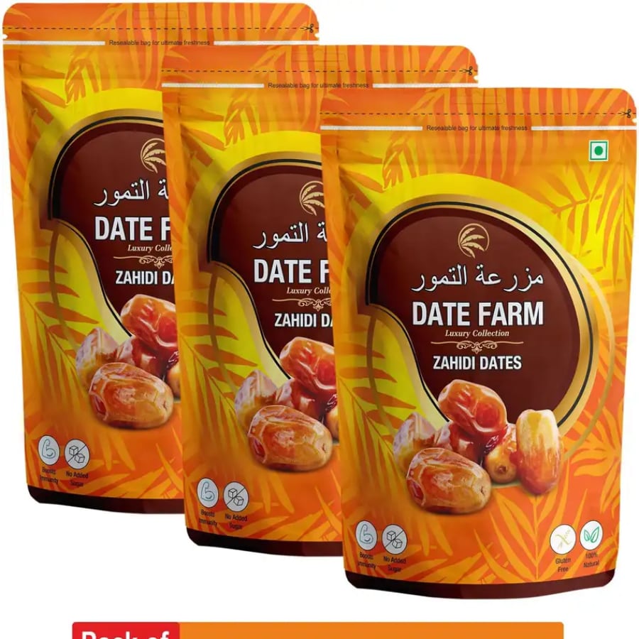 Click here to buy: DATE FARM Zahidi Luxury & 100% Natural Khajur Click here to buy: DATE FARM Zahidi Luxury & 100% Natural Khajur