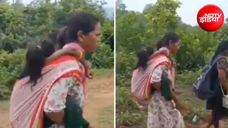 मां जैसी ममता... बीमार छात्रा को पीठ पर उठाकर 6 KM चली स्कूल वार्डन, VIDEO वायरल