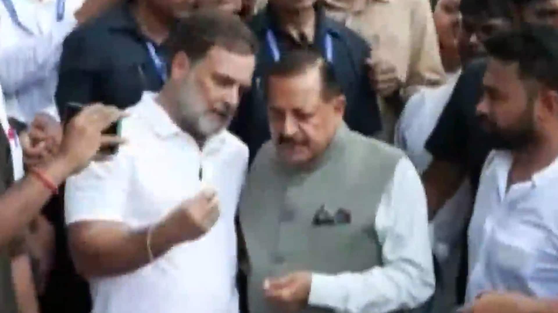 High Drama In Delhi: Rahul Gandhi Sit-In Near PM's Residence, Jitendra Singh Intervenes