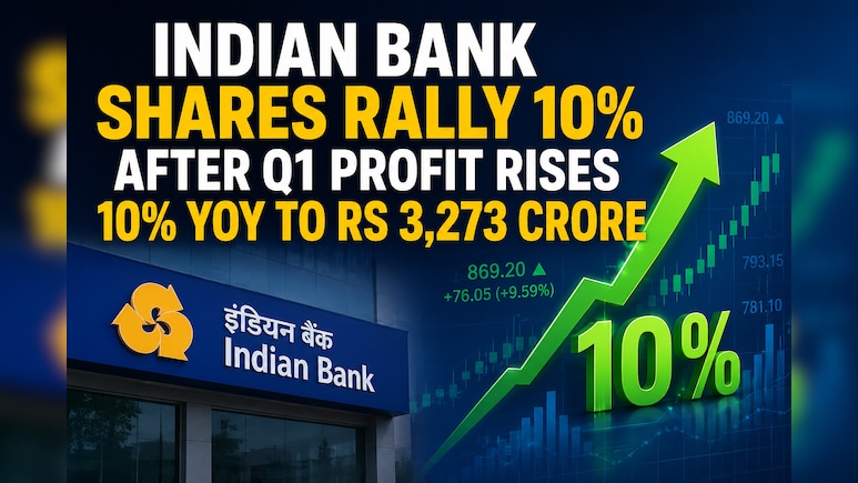 Indian Bank Shares Jump 10% After Q1 Profit Rises, Asset Quality Improves