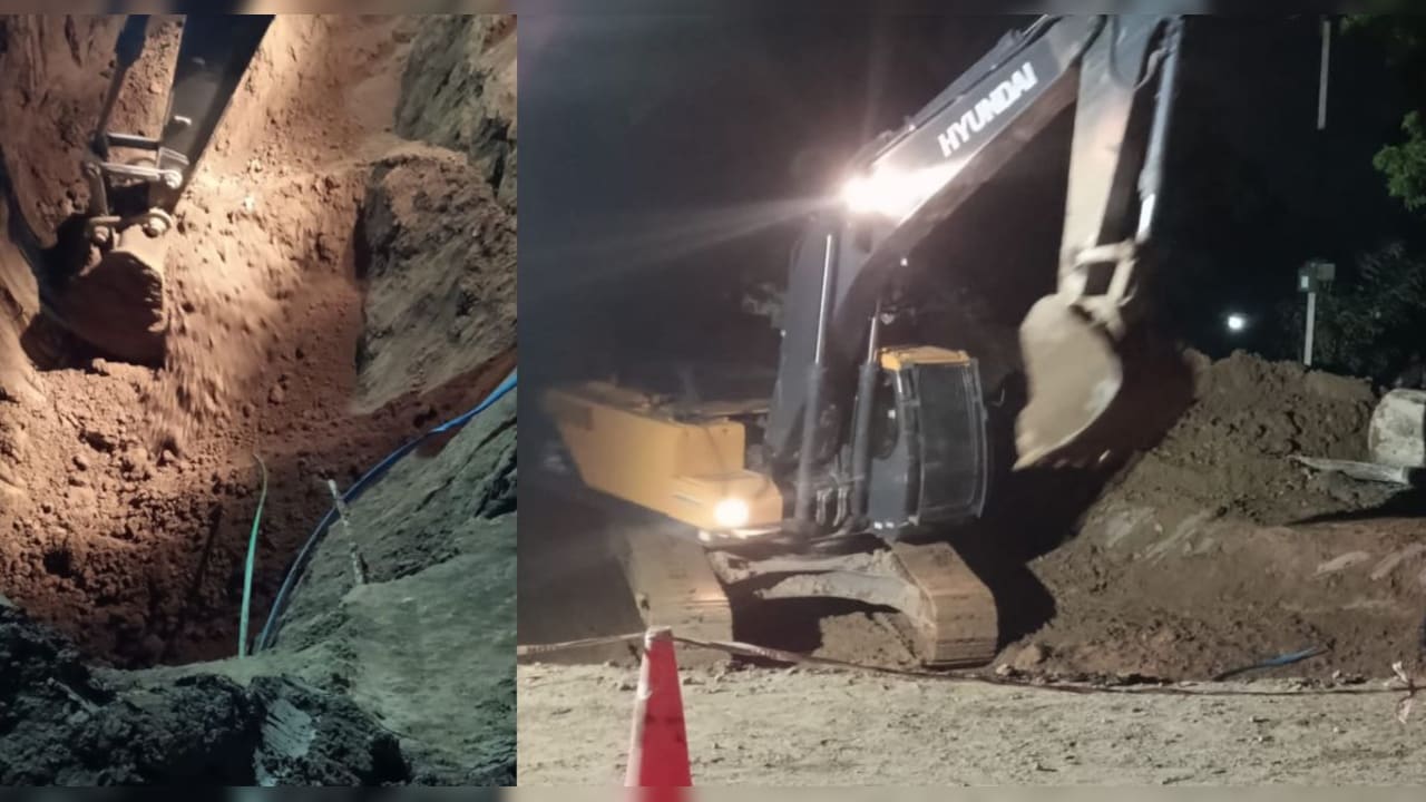 भरतपुर में JCB की खुदाई से फटी हाई प्रेशर गैस पाइपलाइन, 22 CNG स्टेशन की सप्लाई बंद करनी पड़ी