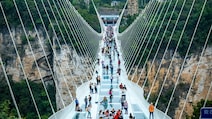 Teen Reportedly Cracks Glass Panel At China's Glass Bridge With Umbrella