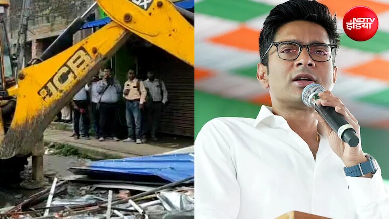 ममता के सांसद भतीजे अभिषेक बनर्जी के ऑफिस पर चला बुलडोजर, भारी फोर्स के साथ एक्शन