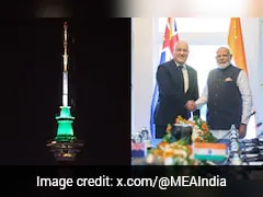 New Zealand's Sky Tower Lights Up In Tricolour To Welcome PM Modi