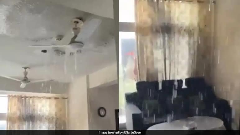 "Indoor Waterfall": Water Gushes Through Ceiling Of High-Rise Flat In Delhi, Internet Outraged