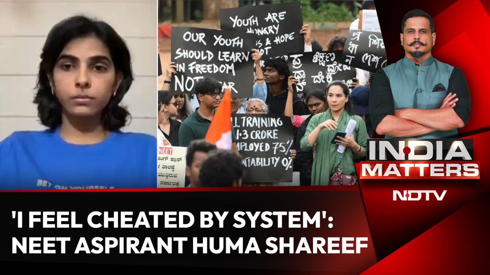 'I Feel Cheated by the System': NEET Aspirant Huma Shareef Breaks Down on NDTV