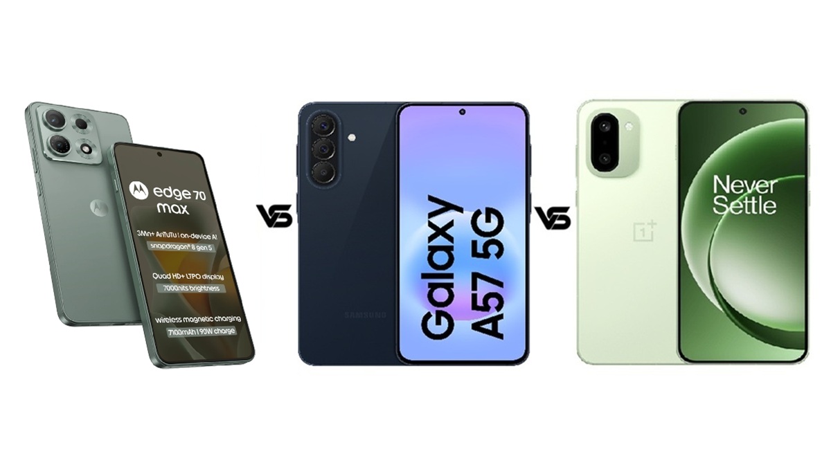 Motorola Edge 70 Max vs Samsung Galaxy A57 5G vs OnePlus 15R: ₹60 हजार में कौन सा है बेस्ट