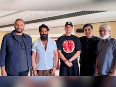 Ranbir Kapoor, Yash Pose With Sitar Maestro Rishab Sharma Ahead Of <i>Ramayana</i> Event In Delhi