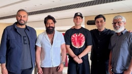 Ranbir Kapoor, Yash Pose With Sitar Maestro Rishab Sharma Ahead Of <i>Ramayana</i> Event In Delhi