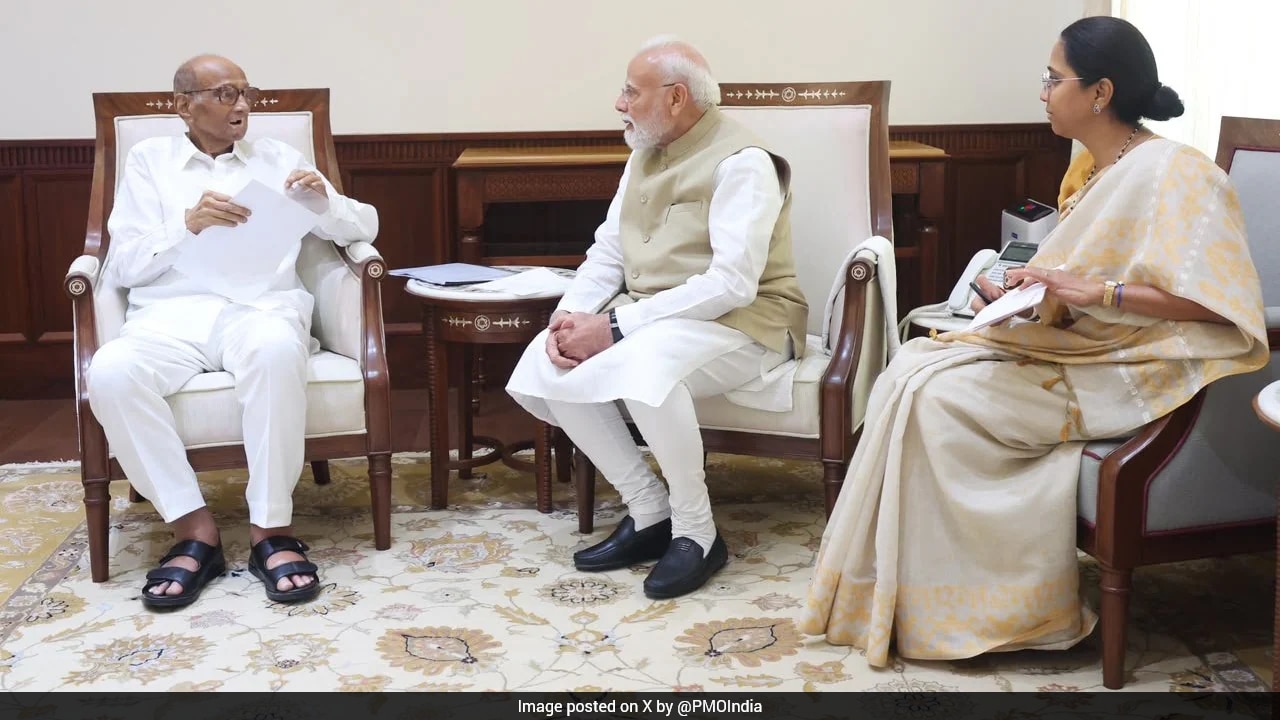 Sharad Pawar-Led NCP MPs Meet PM Modi, Seek Bharat Ratna For Maharashtra Icons