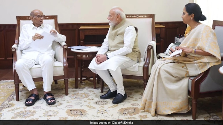Sharad Pawar-Led NCP MPs Meet PM Modi, Seek Bharat Ratna For Maharashtra Icons