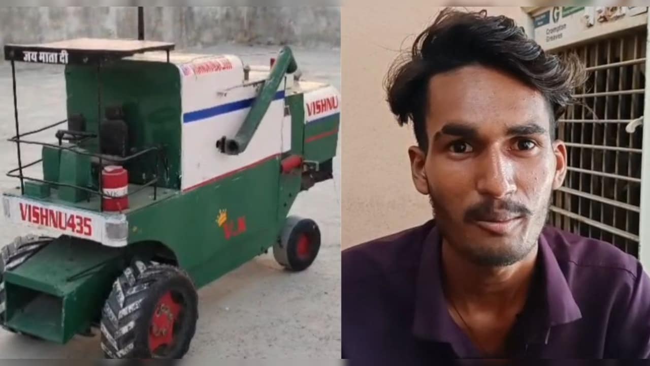 किसान के 19 साल के बेटे का कमाल, सेंसर और रिमोट से चलने वाले इलेक्ट्रिक हार्वेस्टर का मॉडल बनाया
