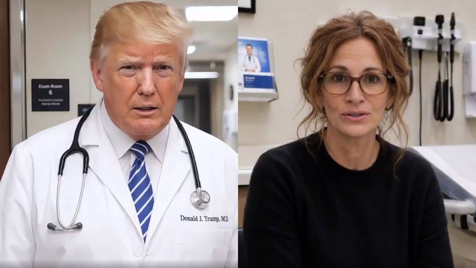 Trump Posts AI Video Of Him As Doctor, Mocks Celebrities Like Julia Roberts