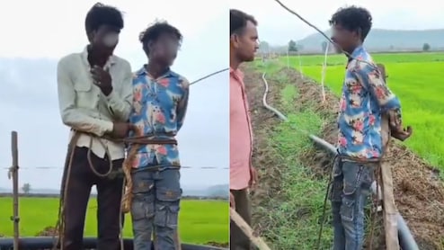 रायसेन में खंबे से बांधकर युवकों को पीटा, करंट भी लगाया; मोटर चोरी के आरोप में दी तालिबानी सजा