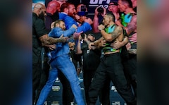 Conor McGregor Rips Max Holloway's Glasses Off In Fiery UFC 329 Face-Off