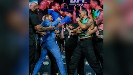 Video: Conor McGregor Rips Max Holloway's Glasses Off In Fiery UFC 329 Face-Off