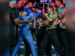 Video: Conor McGregor Rips Max Holloway's Glasses Off In Fiery UFC 329 Face-Off