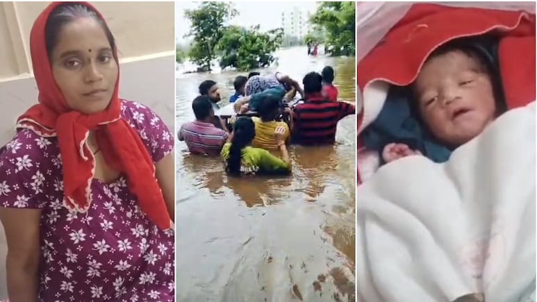 Palghar Flood: बाढ़ में फंसी गर्भवती के लिए घर के दरवाजे को बनाया स्ट्रेचर, अस्पताल पहुंचते ही गूंजी किलकारी; दिल खुश कर देगा ये वीडियो