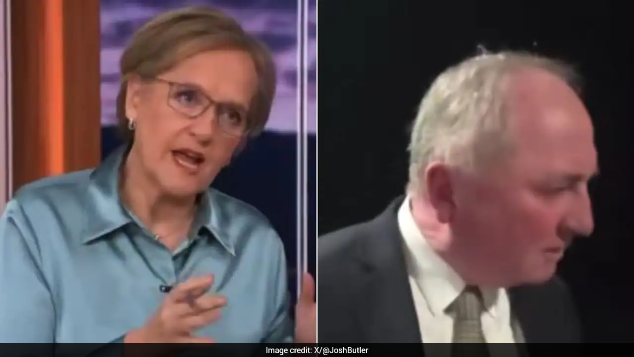 Barnaby Joyce interrupts live TV interview to bark “sit down” at his dog