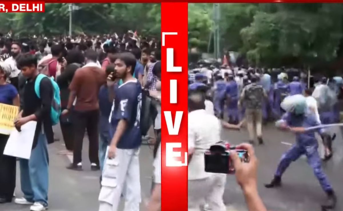 Video: Lathicharge By Cops, Chaos Ahead Of CJP's March To Parliament