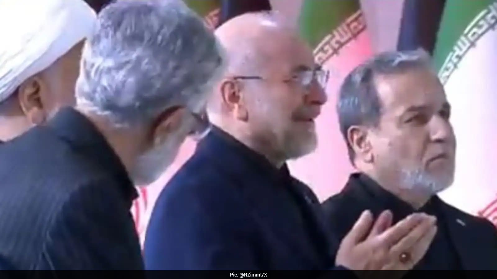 Iranian Parliament Speaker Mohammad Bagher Ghalibaf and Iranian Foreign Minister Abbas Araghchi Break Down In Tears At Ayatollah Ali Khamenei Farewell