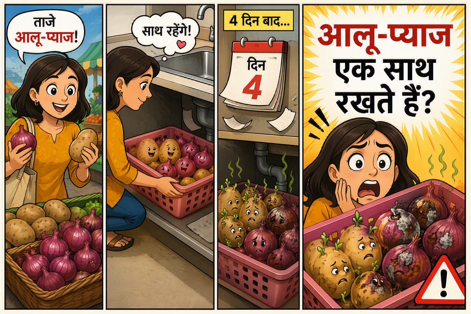 आलू-प्याज एक साथ रखते हैं? ये गलती पड़ सकती है महंगी, जानें क्यों