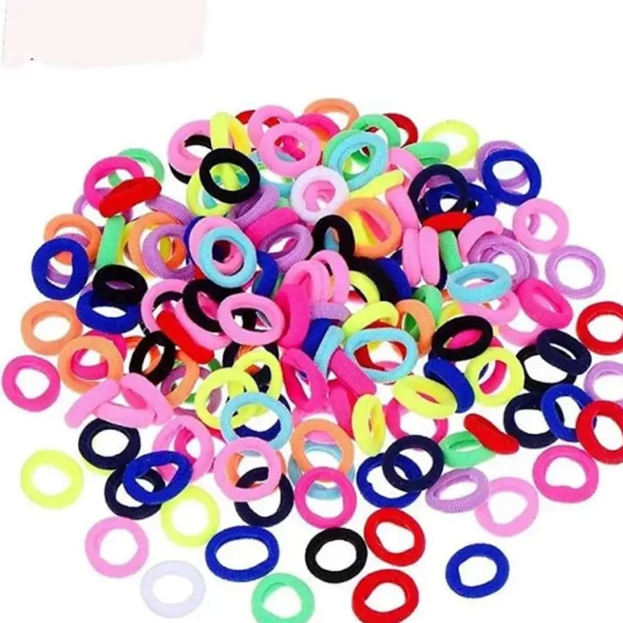 Click here to buy: Myra Collection Multi Colors Mini Elastic Soft Rubber Hair Bands 