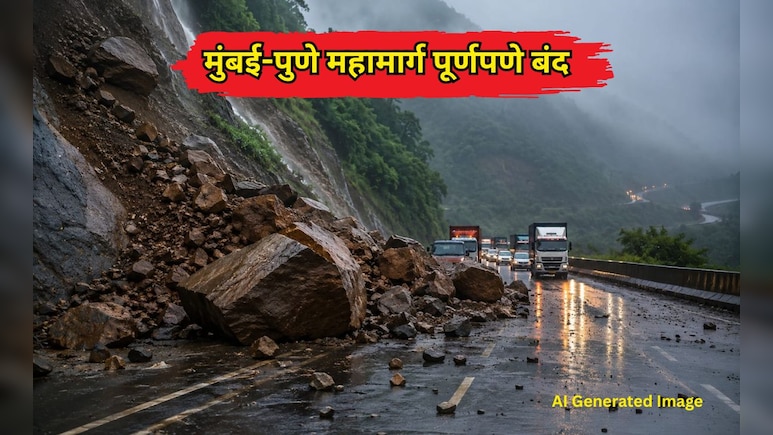 Mumbai-Pune Expressway: मुंबई-पुणे महामार्गावरील वाहतूक बंद; रेल्वे वाहतूकही विस्कळीत