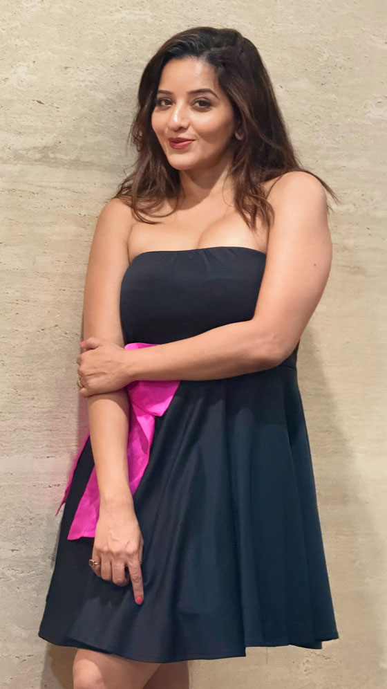 Monalisa Turns Up The Glam In A Chic Black Mini Dress