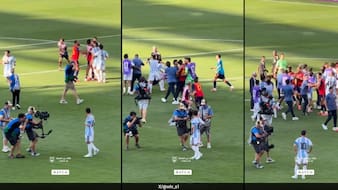 Messi Refuses To Intervene, Turns Spectator As Argentina, Spain Come To Blows