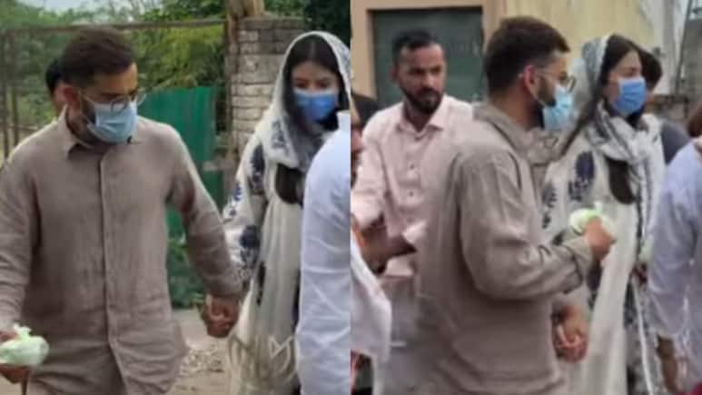 Virat Kohli, Anushka Sharma Seek Blessings From Premanand Maharaj In Vrindavan