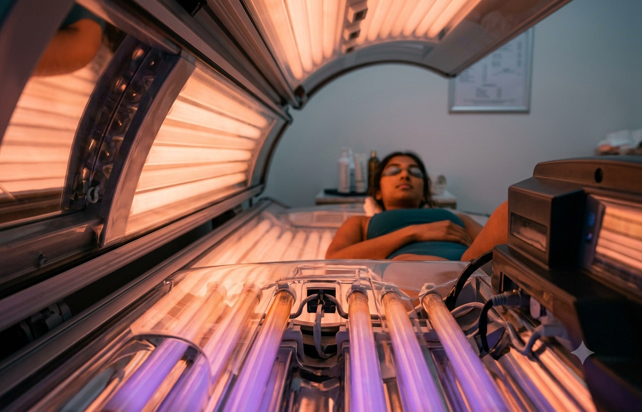 Skin cancer such as melanoma is common among people who use tanning beds