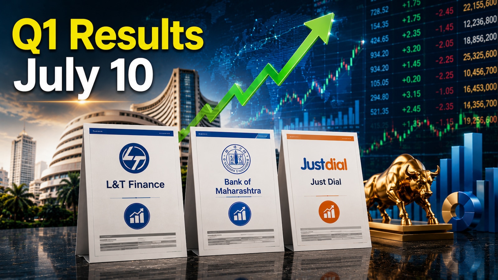 Q1 FY27 Results Today: Bank of Maharashtra, L&T Finance Among 10 Companies To Announce Earnings On July 10