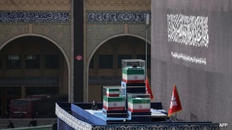 At Ali Khamenei's Funeral, Hezbollah And Hamas Members Meet Iran's Araghchi