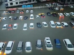 Video: Over 50 Cars Submerged As Rain Floods Parking Lot In Gujarat's Valsad