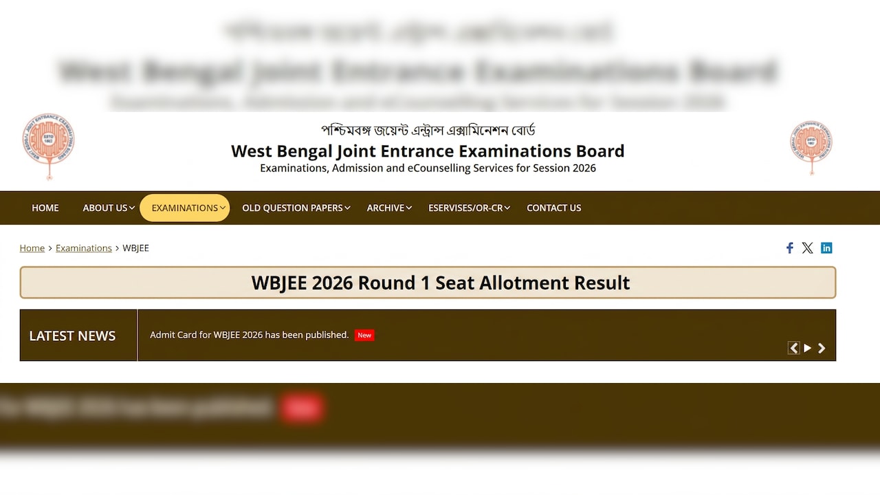 WBJEE 2026 Seat Allotment Results For Round 1 To Be OUT Soon; Direct Link To Check Allotme