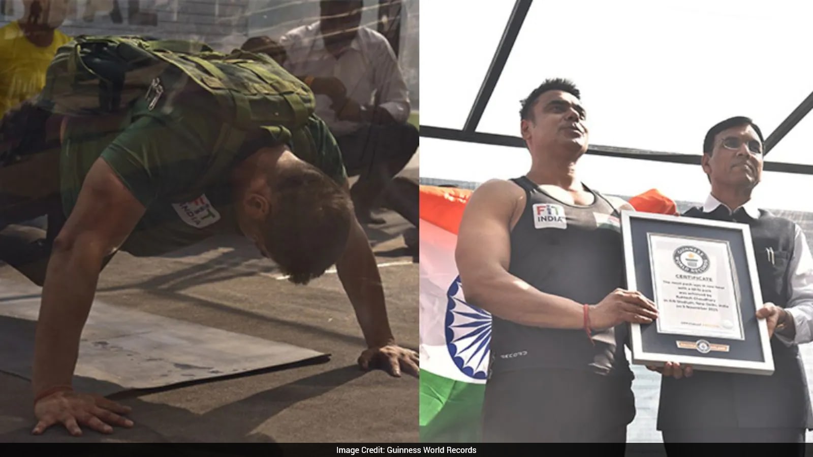 Indian Man Sets Guinness World Record with 847 Weighted Push-Ups in One Hour
