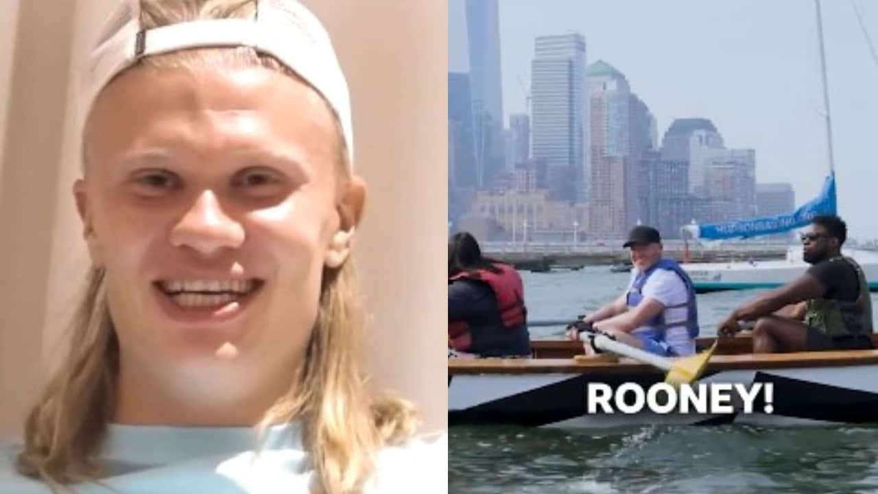 Viral Video: Rooney Fulfils Strange Rowing Promise After Haalands Reminder