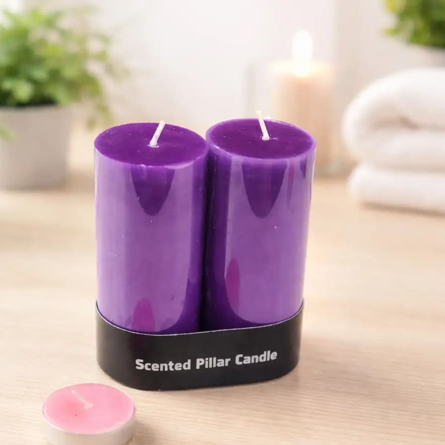 Click here to buy: Zenvia Collection Lavender Pillar Candle Set Click here to buy: Zenvia Collection Lavender Pillar Candle Set