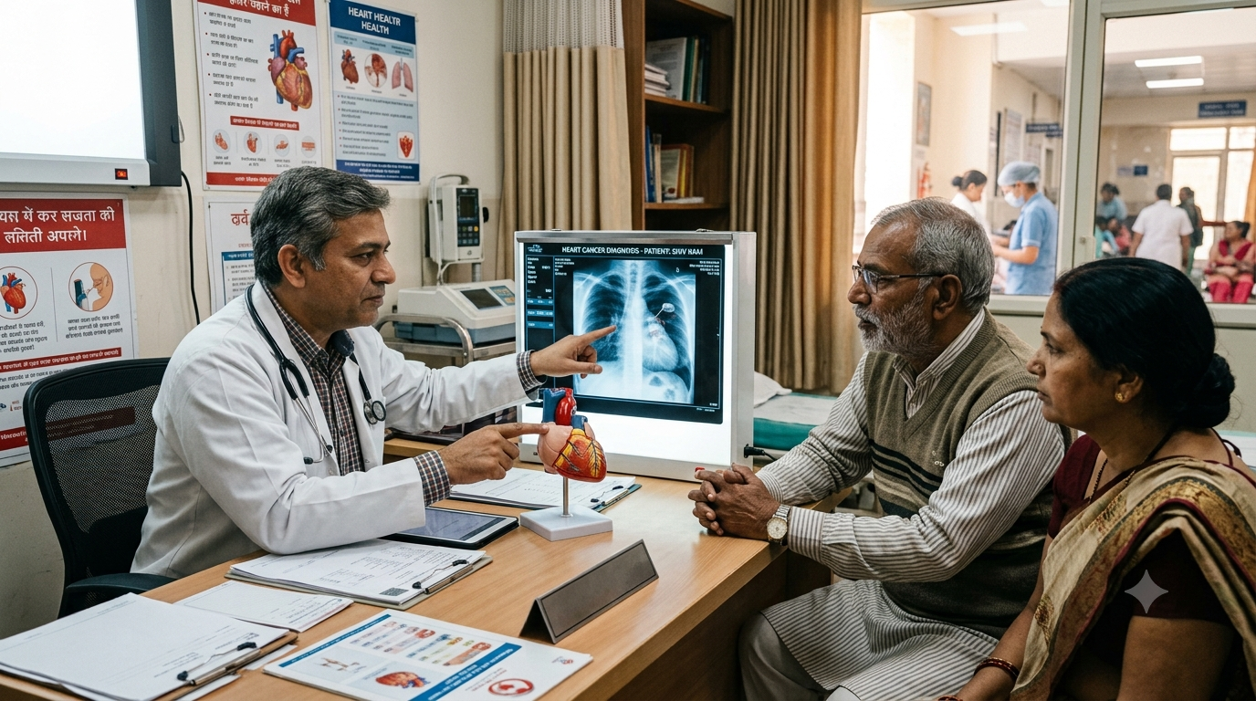 Benign tumours such as myxomas are treated with surgical removal