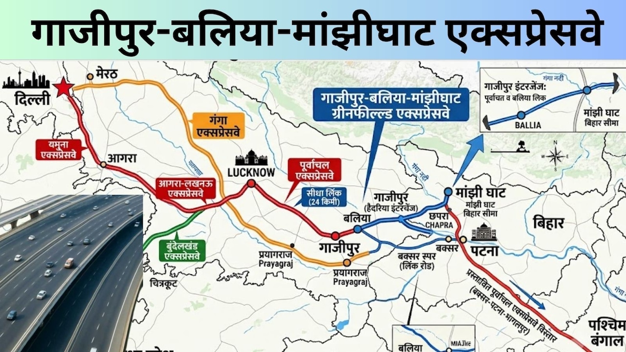 गाजीपुर-बलिया-मांझीघाट एक्सप्रेसवे तैयार, छपरा से 11-12 घंटे में दिल्ली, बुंदेलखंड-पूर्वांचल से गंगा एक्सप्रेस-वे तक कनेक्ट होगा, यूपी-बिहार से NCR तक सुपरफास्ट रफ्तार