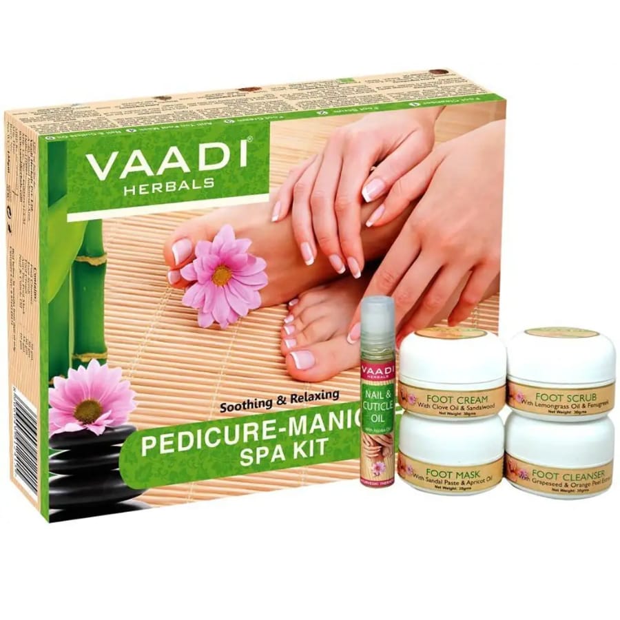 Click here to buy: VAADI HERBALS Soothing And Refreshing Pedicure Manicure Spa Kit Click here to buy: VAADI HERBALS Soothing And Refreshing Pedicure Manicure Spa Kit