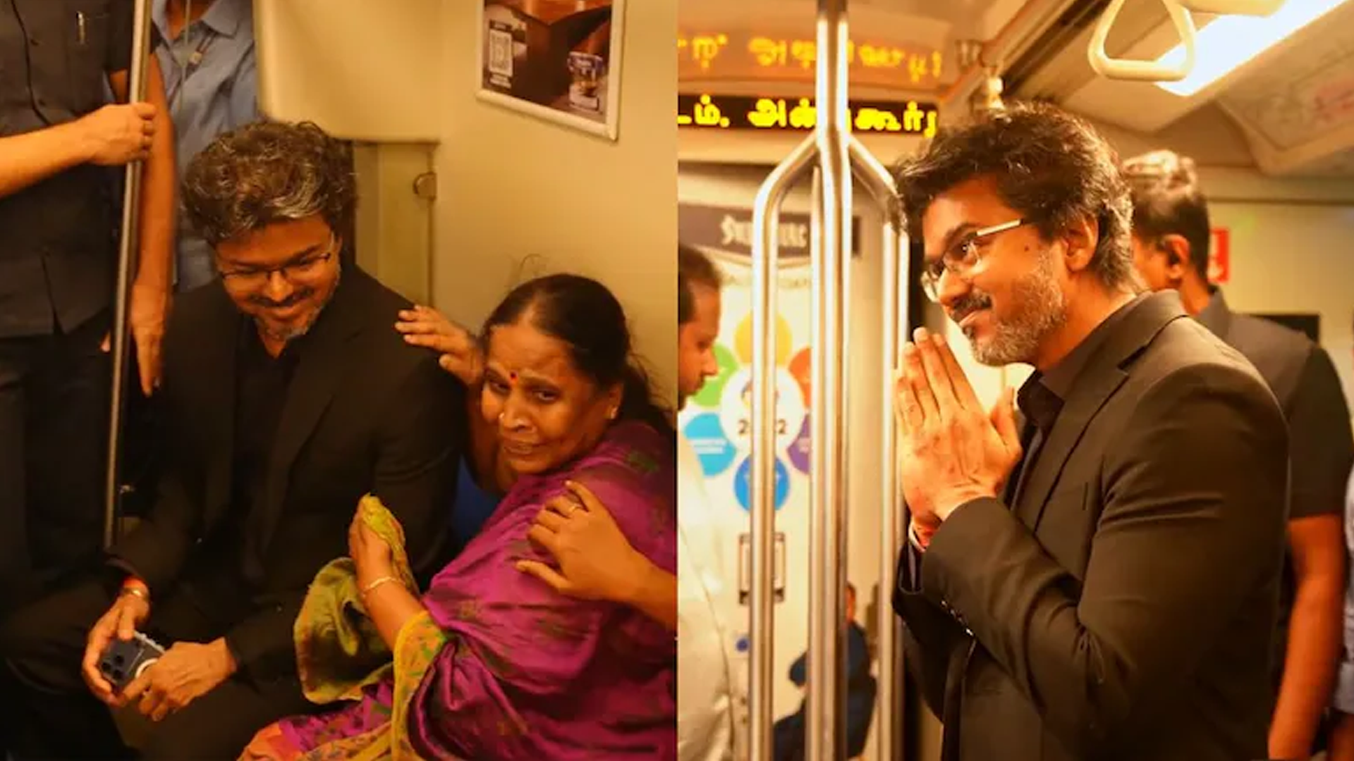 Vijay Rides Metro For Inspection, Passengers Turn It Into Fan Meet